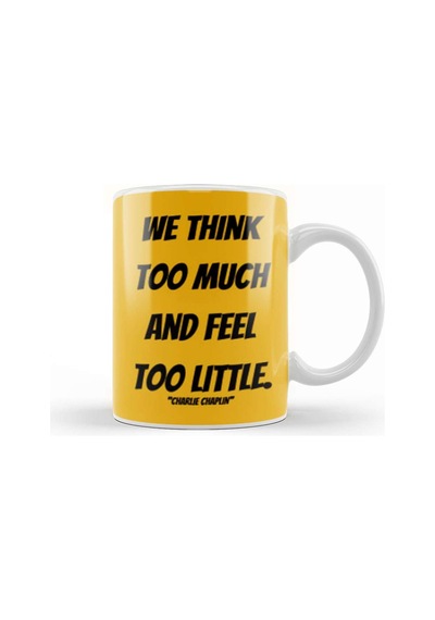 Charlie Chaplin Quotes Art Gift Vintage Retro Style Kupa Bardak Porselen No11188 Karışık