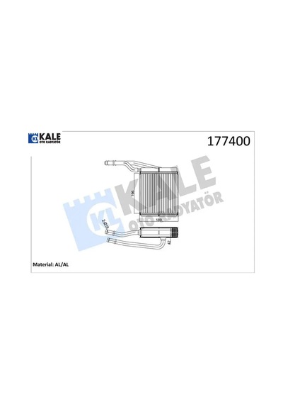 Kalorifer Radyatörü Focus-tourneo Connect 1.6 16v-1.8 16v-1.8 Tdı 207x196x27 2 Sıra Alb Kale Radyatör 1062254