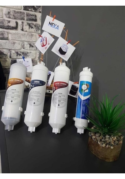 Inline Su Arıtma Cihazı Filtre Seti 4'lü - Dirsek Ve Hortum li