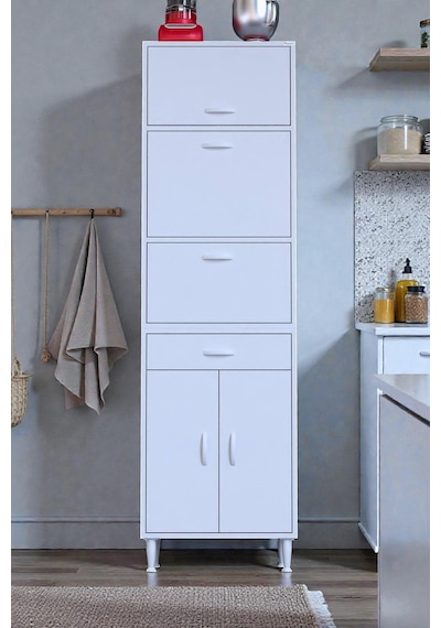 Eliusta Ora 48 Cm Derinlikte Beyaz Mutfak/kiler Dolabı 60x194x48 Cm 1 Çekmece 5 Kapak Modüler Dolap Beyaz Eliusta Ora 48 Cm Derinlikte Beyaz Mutfak/kiler Dolabı 60x194x48 Cm 1 Çekmece 5 Kapak Modüler Dolap Beyaz