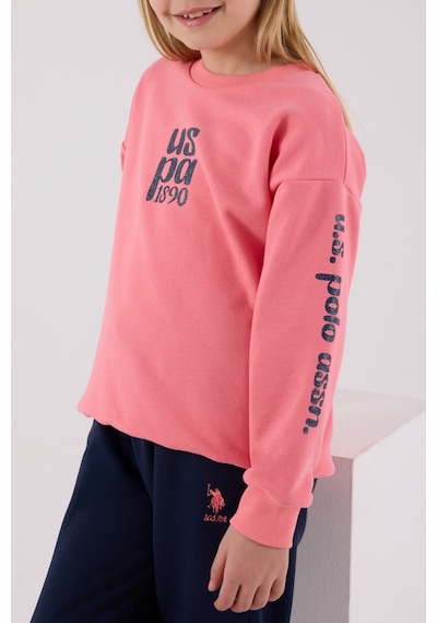 U.S. Polo Assn. U.s. Polo Assn Kız Çocuk Pembe Eşofman Takımı Us2308-c-v1 Pembe