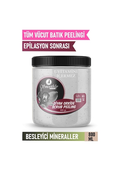 Smoothly Siyah Orkide Özlü Canlandırıcı ve Yumuşatıcı El Ayak Vücut Peeling 800 G