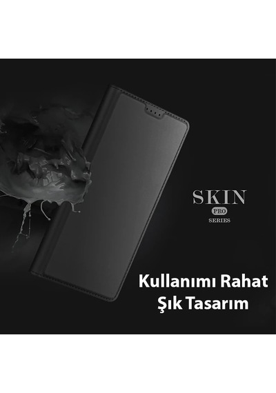 Dux Ducis Sm Galaxy Uyumlu S23 Plus Kılıf Skin Pro Series Flip Cover Kapaklı Kılıf- 5775 Lacivert