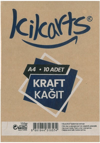 Kıka A4 Kraft Kağıt 10 Lu 150 Gr 1 Paket
