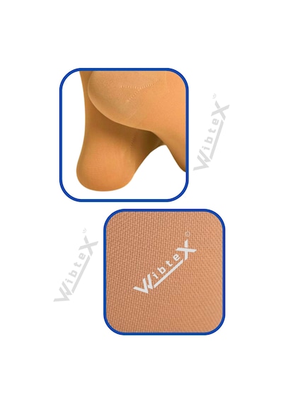 Wibtex Unisex Diz Altı Varis Çorabı Ten Rengi CCL2 4 Kapalı Diz Altı