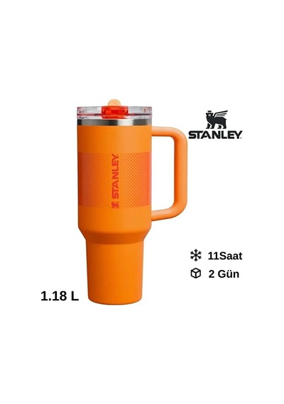 Stanley The Quencher Protour Flip Straw Tumbler 1.18l Pipetli Termos 10-12486-380 Turuncu