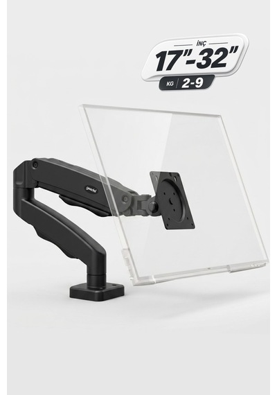 17-32 İnç Amortisörlü Monitör Kolu Tam Hareketli Vesa Uyumlu Masa Kelepçeli Monitör Standı 2-9 Kg - Siyah 17-32 İnç Amortisörlü Monitör Kolu Tam Hareketli Vesa Uyumlu Masa Kelepçeli Monitör Standı 2-9 Kg - Siyah