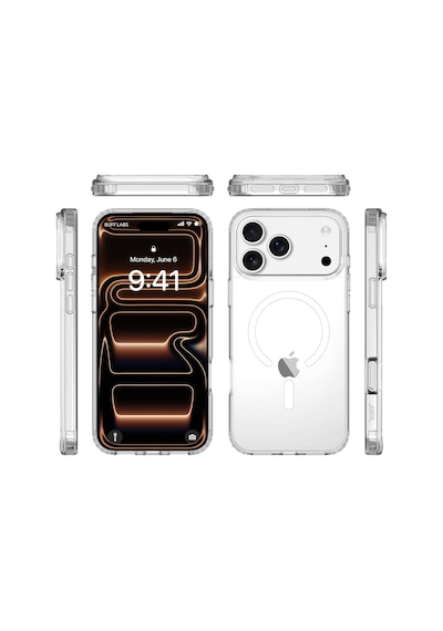 Buff Apple iPhone Uyumlu 18 Pro Max/17 Pro Max Magsafe Air Hybrid Kılıf Şeffaf