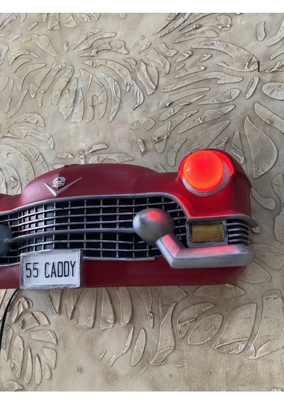 Isıklı Cadillac Duvar Obje Araba, Kırmızı
