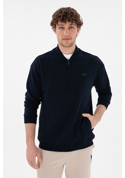 U.S. Polo Assn. Erkek Comfort Fit Yarım Fermuarlı Yaka Lacivert Sweatshirt 50293380-VR033 U.S. Polo Assn. Erkek Comfort Fit Yarım Fermuarlı Yaka Lacivert Sweatshirt 50293380-VR033