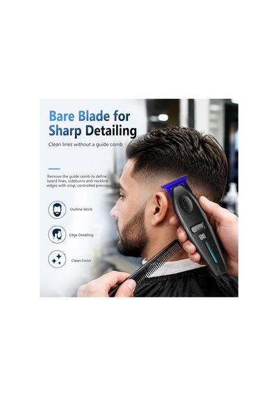 Şarjlı Tıraş Makinesi V-887t - 9000 Rpm 240 Dakika Profesyonel Trimmer - Siyah