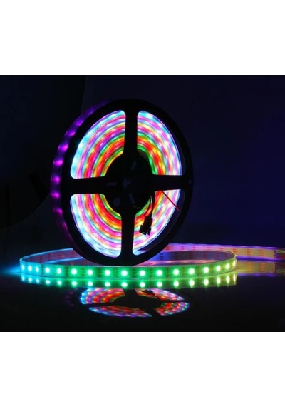 12 Volt 3 Çipli RGB Şerit Led İç Mekan IP20 M/60 Led 5 Metre