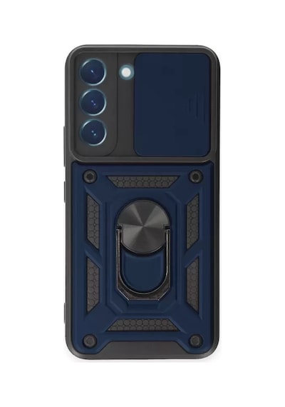 Newface Samsung Galaxy Uyumlu S23 Fe Kılıf Pars Lens Yüzüklü Silikon - Lacivert Diğer