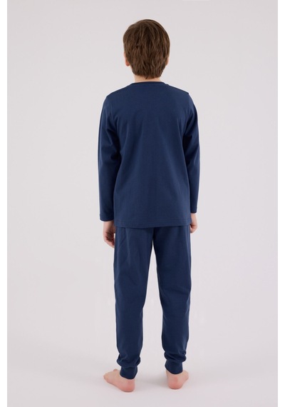 U.S. Polo Assn. U.s. Polo Assn Erkek Çocuk Mavi Pijama Takımı Us2233-c-v1