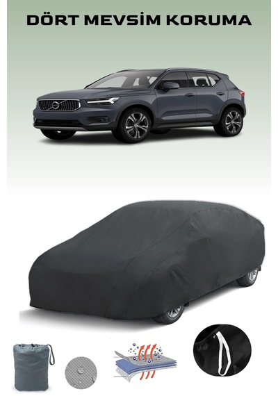 Siyah, Volvo Xc40 2017 - 2021, Araba Brandası, Oto Örtüsü, Araba Çadırı Siyah