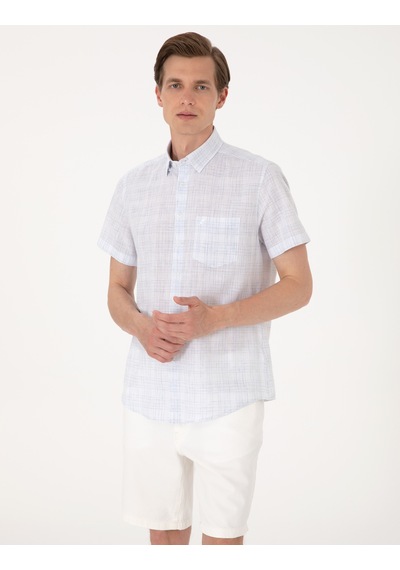 Pierre Cardin Erkek Mavi Gömlek Kısa Kollu 50304523-vr036 Mavi