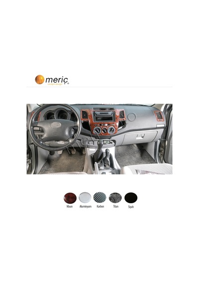 Meriç® Toyota Uyumlu Hilux Pick-Up Ön Torpido Kaplama 5 Parça 2006-2011 (530157506)