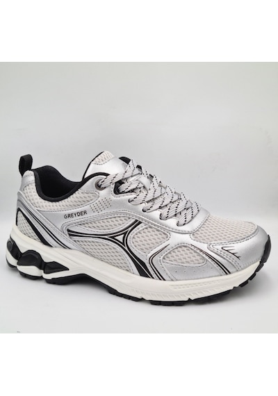 Greyder 59218 Gümüş Renk Deri Kadın Sneaker Spor Ayakkabı Gümüş