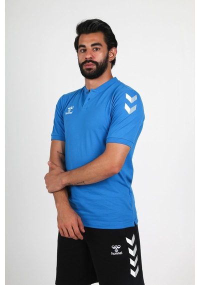 Hummel Armin Pamuklu Bebe Yaka Tişört Saks Mavi
