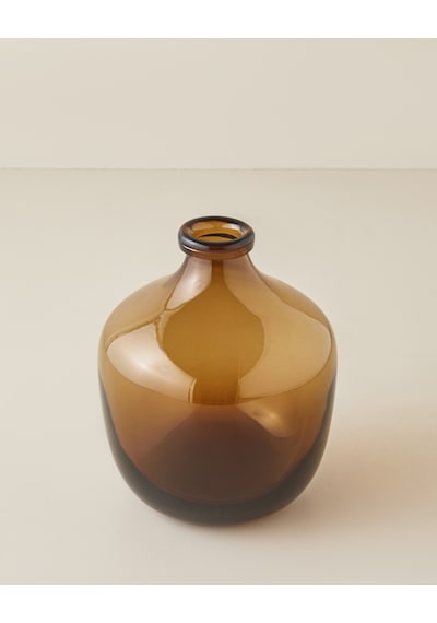 English Home Lara Cam Vazo 17x17x22 Cm Amber Teşhir Ürün