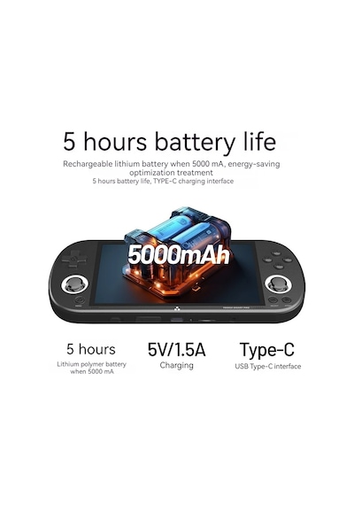 Trimui Smart Pro 4.96 Inch Ips Screen Handheld Game Console Open Source Linux System 128g Black