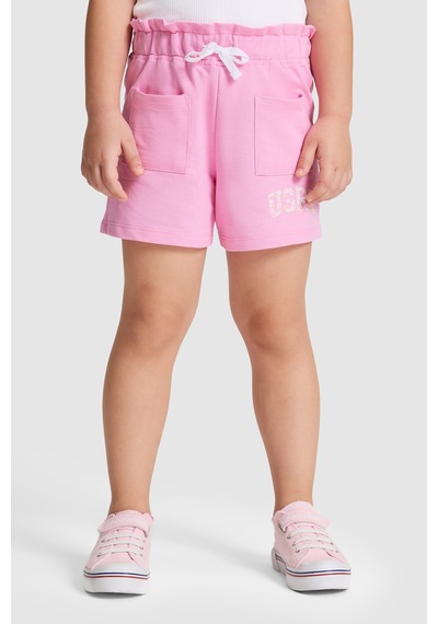 U.s. Polo Assn. Kız Çocuk Pembe Şort Örme 50325692-vr041
