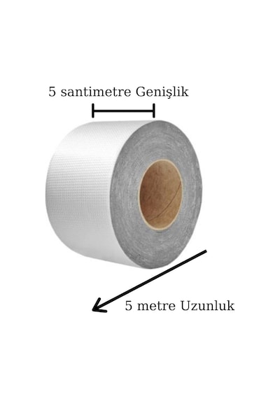 Yüksek Sıcaklık Dayanan Su Geçirmez Çatı Boru Duvar Çatlak Onarıcı Yapışkan Bant Folyo 5 Cm 5372 .