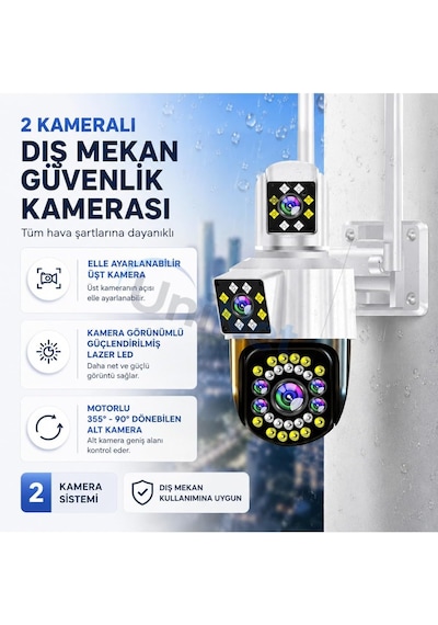 Ys-1010 5 Mp Çift Kameralı Wifi Ptz Güvenlik Kamerası