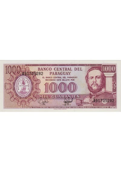 Paraguay 1000 Guaranı 1995 Çil.
