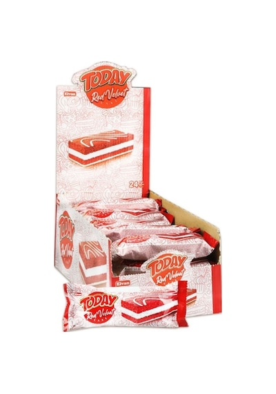 Today Red Velvet Kek 40 Gr. 24 Adet (1 Kutu)