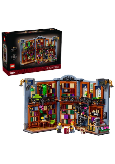 LEGO® Icons Kitabevi: Kitaplık Dekoru 11379 - Yetişkinler için Minifigür İçeren Yaratıcı Model Yapım Seti (1690 Parça)