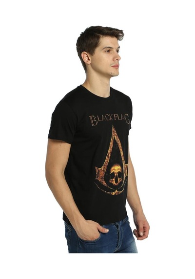 Bant Giyim - Assassin's Creed Siyah Erkek T-shirt Tişört Siyah