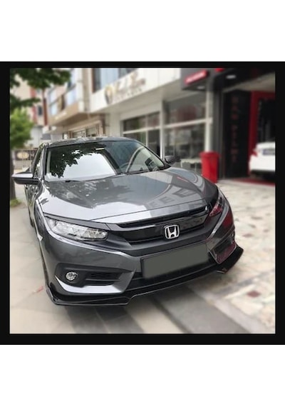 Honda Civic Fk7 İçin Uygundur Ön Tampon Altı Lip 3 Parça Kulaklı