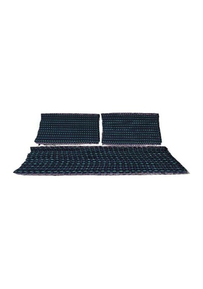 Z Tech Serme Oto Koltuk Kılıfı Minderi, 3 Parça Set, Kilim Dokuma, Mavi-karışık