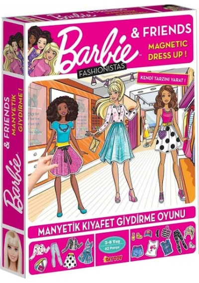 Diytoy Barbie Dress Up Fashionistas Manyetik Kıyafet Giydirme Oyunu
