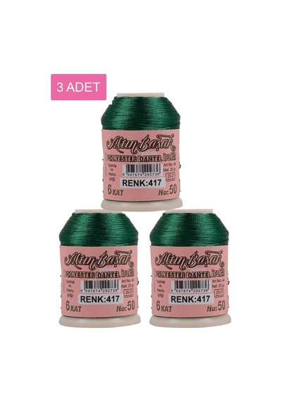 3 Adet Altınbaşak Oya Ve Dantel İpi 20 Gr - Royaleks - No: 417