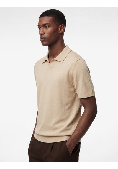 Koton Regular Fit Viskon Kısa Kollu Polo Yaka Triko Tişört Bej 6sam70054ht Ekru