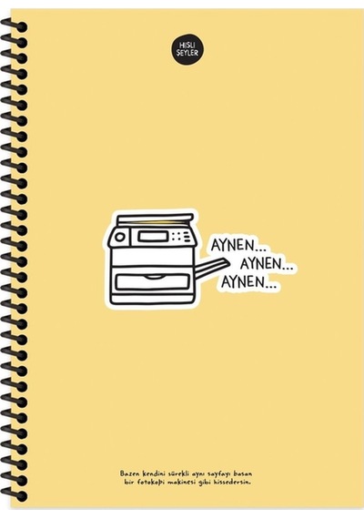17x24 Çizgili Defter - Aynen Aynen Aynen Varsayılan
