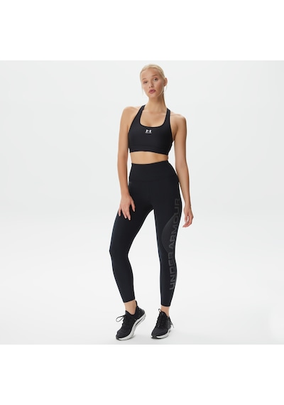 Under Armoura Mid Padle Kadın Siyah Antrenman Bra Düz 1373865 Siyah