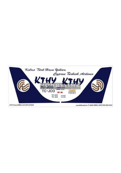 Babibi Dat01042 1/144 Ölçek, Kthy, Airbus A310, Lefkoşa, Dekal Çıkartma