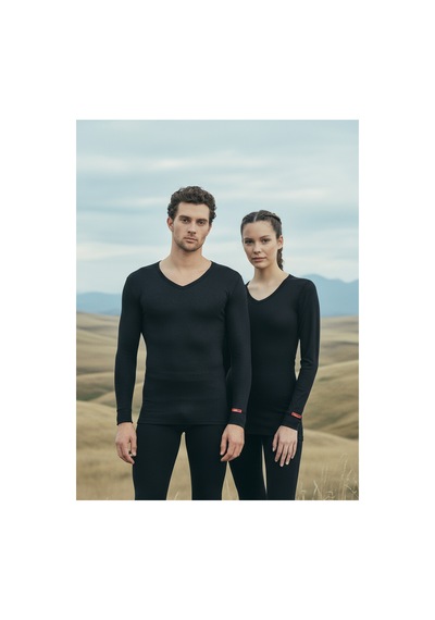 Blackspade Unisex Termal İçlik V Yaka Uzun Kollu Beyaz - Isı Tutucu Kışlık İç Giyim 1257 Siyah Blackspade Unisex Termal İçlik V Yaka Uzun Kollu Beyaz - Isı Tutucu Kışlık İç Giyim 1257 Siyah