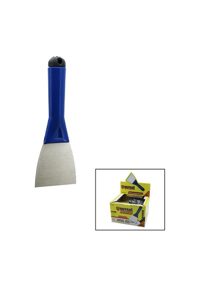 Deveci Dvc-74211 Metal Kazıma Spatulası 80mm No-8 Saptak Kapaklı Plastik Saplı - 12'li Paket Diğer