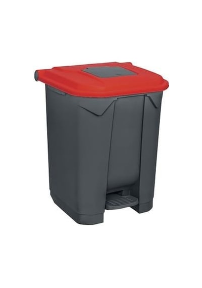 Planet Pedallı Çöp Kovası 50 Lt Konteyner Kırmızı