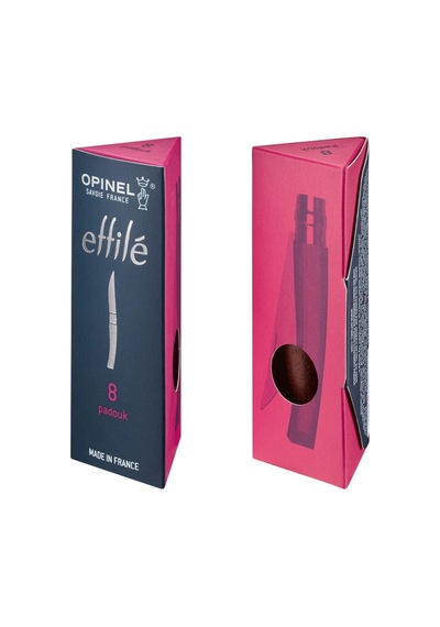 Opinel N 8 Effile Paduk Saplı, İnce Ve Keskin Çelik Çakı Kahverengi