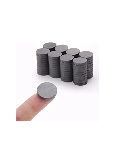 Dünya Magnet 100 Adet, Yuvarlak Mıknatıs, Çok Amaçlı, Süsleme Mıknatısı, 14x3mm Ferrit Magnet