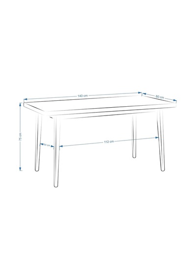 Vilinze Eames Sandalye Avanos Ahşap Mdf Mutfak Masası Takımı - 80x140 Cm Beyaz