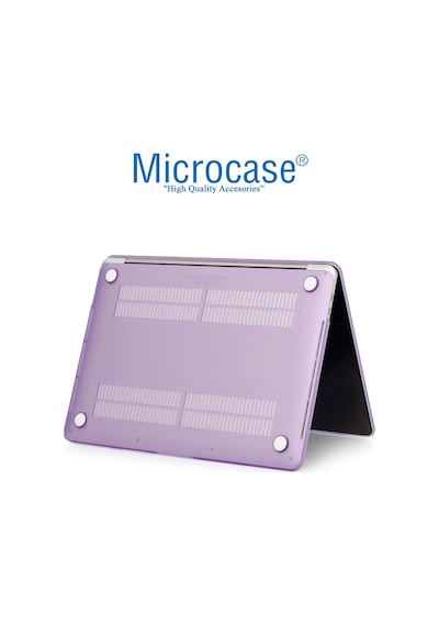 Apple Uyumlu MacBook Air 13 Touch Id A2179 Shell Rubber Kapak Lila