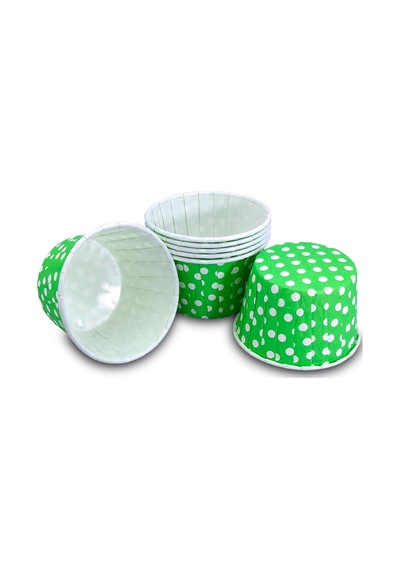 Kafem Yeşil Puantiyeli Muffin Kek Kapsülü 50li X 30 Paket Koli - K01 Yeşil