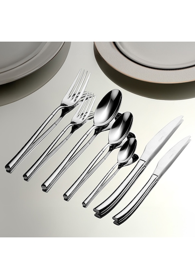 Nehir Elegance Sade 12 Kişilik 84 Parça Kutulu Çatal Kaşık Bıçak Takımı