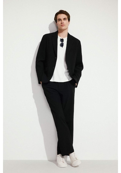 Defacto Regular Fıt Blazer Ceket H7047ax26smbk27 Siyah-bk27
